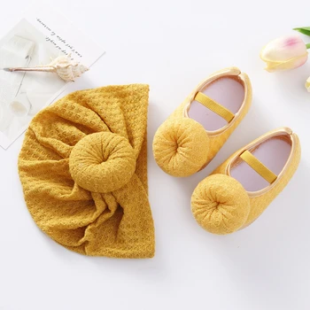 Jlong/ свадебные туфли принцессы для новорожденных, первые ходунки для малышей + резинка для волос, нескользящая обувь на плоской подошве для девочек 0-12 месяцев