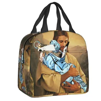 Jojos Bizarre Adventure Polnareff Jesus Изолированная сумка для ланча для женщин Портативный Аниме термоохладитель Сумка для ланча Работа Школа
