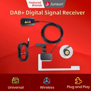 Junsun Автомобильное Радио DAB + Усиленный Антенный Адаптер для Автомобильной Стереосистемы Android 8/9/10/11 Автомобильные Аксессуары