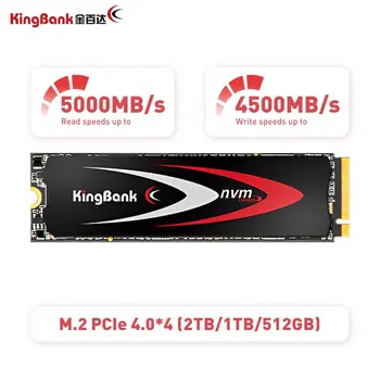 Kingbank KP260 SSD Gen4x4 Высокоскоростной 5000 Мбит/с 2 ТБ 1 ТБ 512 ГБ M.2 2280 SSD NVMe1.4 M2 Внутренний Твердотельный Накопитель для Настольного ноутбука