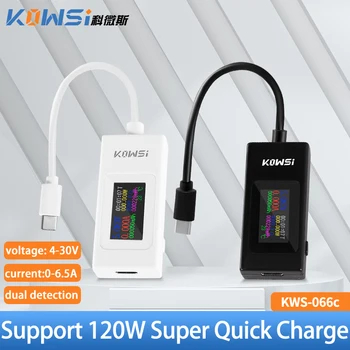 KWS-066C 4-30 В Тестер Напряжения Type-c Измеритель тока USB-C Тестер Синхронизации Амперметр Цифровой Монитор Измеритель Мощности поддержка быстрой зарядки