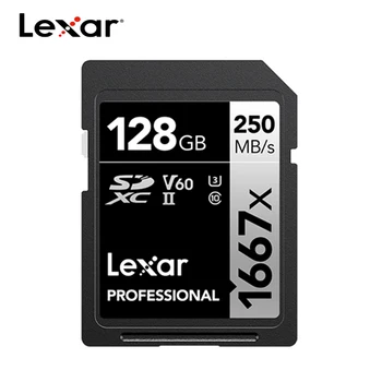 Lexar SD Card 128 ГБ 64 ГБ 256 ГБ Class 10 U3 4K V60 Карта Памяти 64 128 Гб Макс 250 МБ Флэш-карта SD Memory Carte для Камеры SD1667X