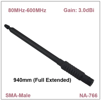 Nagoya NA-766 SMA-Male 80-600 МГц удлинительная антенна УКВ/UHF Ham Радио портативная телескопическая антенна