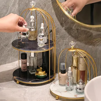 Nordic light роскошная птичья клетка вешалка для ванной комнаты туалетный столик украшение рабочего стола в ванной комнате украшение спальни для хранения косметики