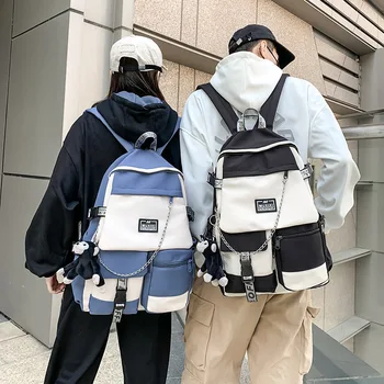Qyahlybz Школьные сумки для студентов Женский рюкзак для отдыха в стиле Харадзюку Корейский ins Академический Стиль Модный Студенческий рюкзак для путешествий
