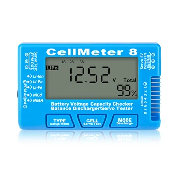 RC CellMeter 8 Цифровой Тестер Емкости аккумулятора Li-Ion Li-Po Li-Fe Ni-Cd NiMH Тестер Напряжения Аккумулятора Проверка
