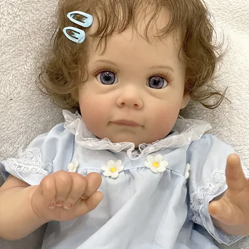 Reborn Baby 22-Дюймовая Мэгги Мягкая виниловая кукла ручной работы для новорожденных, расписанная художниками 3D Newborn Baby Doll