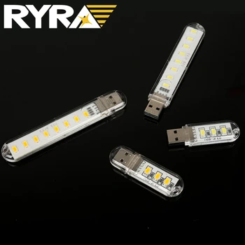 RYRA USB Книжные фонари USB Night Light Мини Светодиодный ночник USB-штекерная лампа Зарядка блока питания Небольшая защита для глаз при чтении