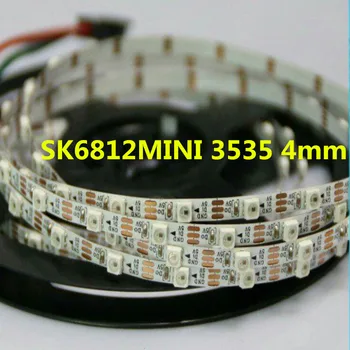 SK6812MINI 3535 4 Мм/SK6812 5050 5 мм DC5V RGB светодиодная пиксельная лента 1 м 2 м 5 м 60 светодиодов/м 4 мм 5 мм Гибкие печатные платы НЕ водонепроницаемые 60 пикселей/М как WS2812B