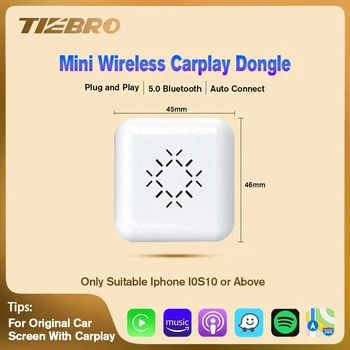 TIEBRO Mini Wireless CarPlay Box Поддерживает Bluetooth для Audi Mercedes Volkswagen IOS 10 + Беспроводное автоматическое подключение, зарядка Siri