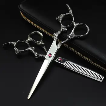 titan Профессиональные парикмахерские инструменты ножницы для волос японские ножницы для волос профессиональные парикмахерские ножницы с ручкой дракона
