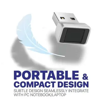 USB-модуль считывателя отпечатков пальцев для Windows 7,8,10, 11 Hello Windows, Навесной замок с биометрическим сканером для ноутбуков и ПК