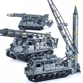Xb06005 1750шт Военное Армейское Оружие 8u218 Tel 8k11 Ракетный Танк 4 Куклы Мальчик Строительный Блок Игрушка