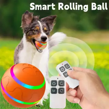 Автоматический катящийся мяч, умная интерактивная игрушка для домашних животных, мяч для собаки, кошки, USB-перезаряжаемые Забавные Электрические Вращающиеся Прыгающие игрушки