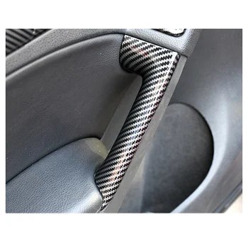 автомобильные наклейки 4шт ABS из углеродного волокна, декоративная крышка для внутренней двери, подлокотник для Golf 6 MK6 2009-2013