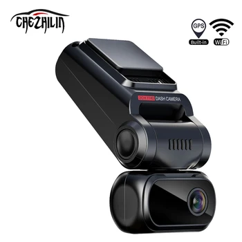 Автомобильный видеорегистратор chezhilin Фронтальная камера chezhilin1080P + задняя камера 1080P Видеорегистратор WIFI GPS видеорегистратор Конденсаторная автомобильная камера с двумя объективами
