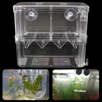 Аквариумный ящик для разведения мелких рыб, Акриловый инкубатор для разведения креветок, рыб-клоунов, агрессивных или травмированных рыб.