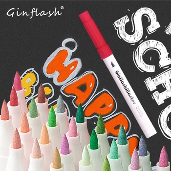 Акриловые маркеры МЯГКАЯ кисть СДЕЛАЙ САМ 48 цветов, Хайлайтер, Водостойкая краска, Маркер, ручка, набор для рисования, тканевая ручка для ногтей
