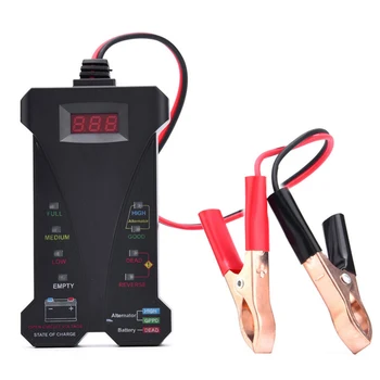 Анализатор заряда батареи 12 В, Высокоточный электронный тестер генератора переменного тока, светодиодный индикатор, Измеритель заряда батареи, инструмент диагностики автомобиля