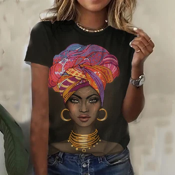 Африканская женская футболка, женская Модная футболка, Женские Топы, Тройники, Одежда Y2k, Уличная одежда Harajuku, Camisetas, Женская одежда, Сексуальная