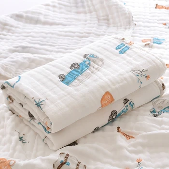 Банное полотенце хлопчатобумажное детское полотенце с мультяшными узорами для малышей-младенцев