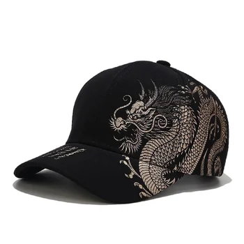 Бейсболка с рисунком китайского дракона, мужская женская уличная повседневная кепка с козырьком, модная летняя шляпа для защиты от солнца, Модная летняя шляпа для дальнобойщиков Gorras