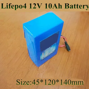 Бесплатная доставка LiFePO4 12.8 v 14.6v 12v 10AH литий железо фосфатная батарея батарея освещения монитора и китайское зарядное устройство 14.6V 3A