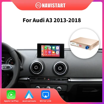Беспроводной CarPlay NAVISTART для Audi A3 2013-2018 Android Auto Airplay Зеркальная ссылка DSP Поддержка функций воспроизведения в автомобиле ВИДЕОРЕГИСТРАТОР