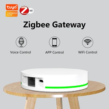 Беспроводной пульт дистанционного управления Tuya ZigBee 3.0 Smart Wire Gateway Hub Smart Home Bridge Работает с приложением Smart Life Alexa Google Home