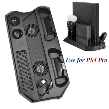 Вертикальная Подставка PS4 Pro Охлаждающий Вентилятор PS Move Charger Зарядная Станция для Sony Playstation 4 Pro