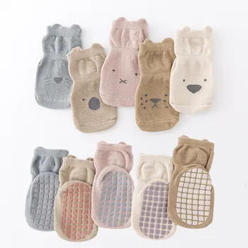 Весенние детские носки, Милые мультяшные носки для младенцев, Носки для младенцев, противоскользящие носки для новорожденных, Осенние хлопковые носки для малышей для милых мальчиков