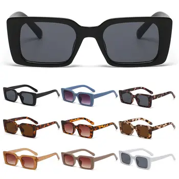 Винтажные квадратные солнцезащитные очки Модные женские солнцезащитные очки Леопардовые солнцезащитные очки Женские солнцезащитные очки с UV400 оттенками Прямоугольные очки Очки для вождения