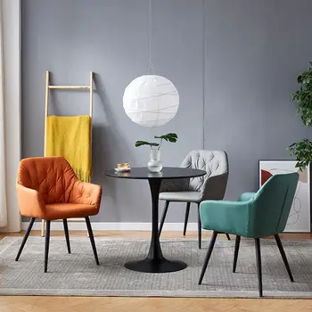 Водонепроницаемый стул с кожаным подлокотником, современный скандинавский минимализм, роскошное удобное кресло, мебель для гостиной, светлая спальня, гостиная