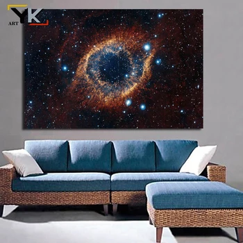 Вселенная, космос и звезды, Звездное небо, Планета, картина маслом на холсте, плакаты и принты, настенные рисунки Куадроса для гостиной