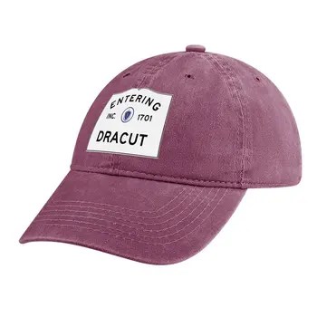 Въезд в Дракут Массачусетс - Дорожный знак Содружества Массачусетс Ковбойская шляпа Военная кепка Мужские Женские шляпы 2023 Мужские