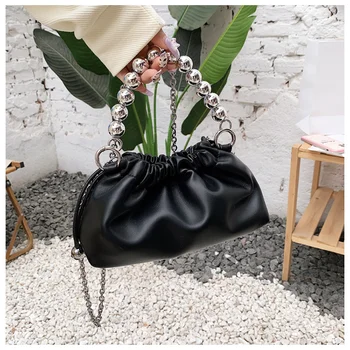 Высококачественная сумка из мягкой кожи, модная женская сумка через плечо на шнурке с цепочкой, женская сумка через плечо, 2022, сумка-портмоне