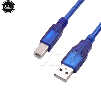 Высококачественный 0,3 м 1 м 1,5 м 3 м Высокоскоростной кабель для принтера USB 2.0 от штекера типа A до штекера типа B с фильтром двойного экранирования Прозрачный