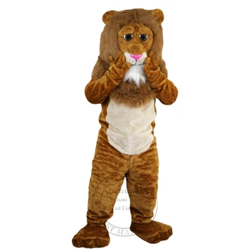 Высококачественный изготовленный на заказ костюм талисмана коричневого льва, одежда для карнавальных представлений, рекламная одежда для аниме-косплея