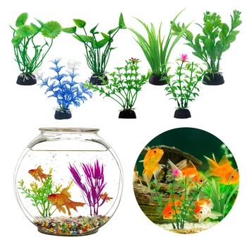 Горячая пластиковая имитация декора аквариума в 16 стилях, искусственное растение нарцисс, материалы для защиты окружающей среды, растение для декора аквариума
