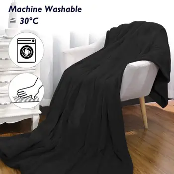 Двухслойное фланелевое одеяло с электрическим подогревом USB, теплая зимняя шаль, большой размер 145x65 см, бытовая грелка, одеяло с электрическим подогревом,
