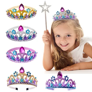 Детская корона на день рождения, повязка на голову, морская звезда, русалка, принцесса, Декор, тематика Ccean, Аксессуары для волос для девочек на 1-й день рождения