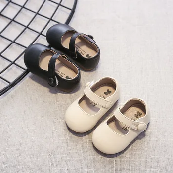 Детская обувь из мягкой кожи для девочек; Элегантные детские модельные туфли; Белая, черная, коричневая обувь для малышей; Mary Janes Sapato Infantil 2023;