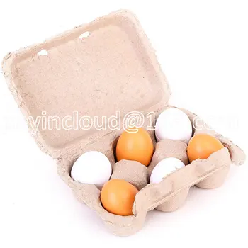Детский набор из 6 деревянных яиц-симуляторов Пасхальная игрушка своими руками Деревянный игровой домик для игр раннего детства Яйцо