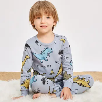 Детский Пижамный Комплект из Чистого Хлопка для Мальчиков и Девочек Kids Vetement Enfant Garcon Pijama Mujer Roupa De Dormir Piyamas