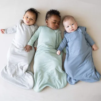 Детский спальный мешок из бамбукового волокна, мягкий удобный детский спальный мешок на молнии, спальные мешки без рукавов для новорожденных
