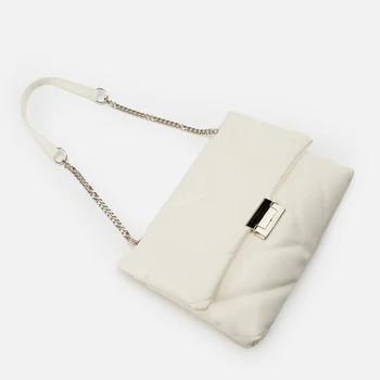 дизайнерская женская сумка на цепочке 2021 года, роскошная белая женская сумка-мессенджер, кошелек, однотонная сумка-мессенджер из искусственной кожи