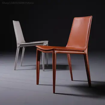 Дизайнерский стул для столовой на открытом воздухе, копия Кожаного Стула для переодевания, Парикмахерское кресло для отдыха, Минималистская мебель для гостиной ZXF