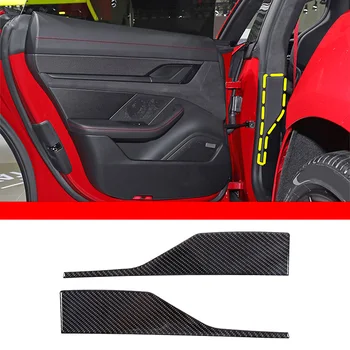 Для 2019-22 Porsche Taycan из мягкого углеродного волокна, наклейка на декоративную панель в салоне автомобиля, аксессуары для защиты салона автомобиля