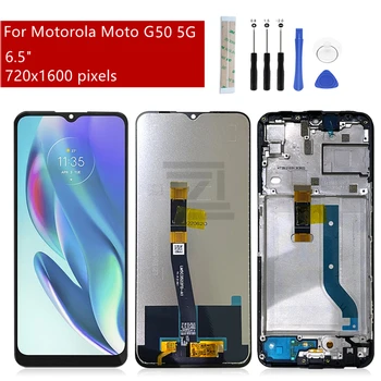 Для Motorola Moto G50 5g ЖК-дисплей с сенсорным экраном, дигитайзер в сборе с рамным дисплеем, запасные части для ремонта 6,5 