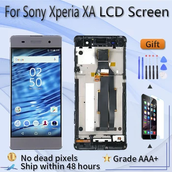 Для Sony Xperia XA Замена экрана F3111 F3113 F3115 ЖК-дисплей с Сенсорным Экраном Бесплатные инструменты для ремонта Сломанного экрана Белый Черный